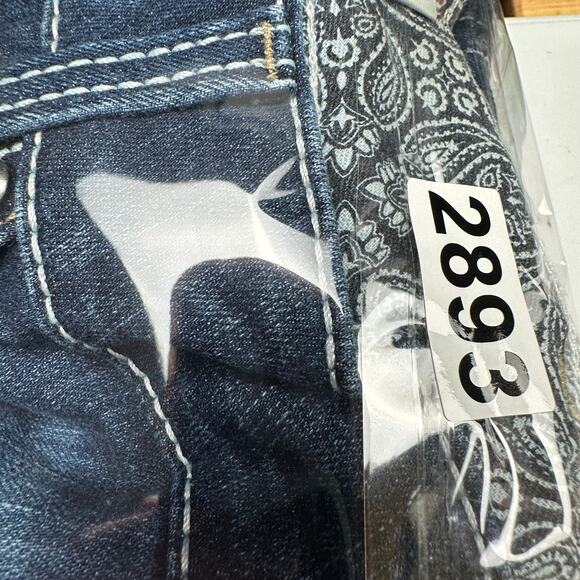 Ariat Jeans Womens 31R Blue Mid Rise Whipstitch Bootcut Country Western Rodeo - Picture 13 of 14